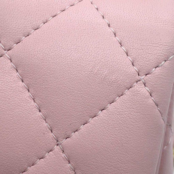 シャネル チェーンショルダーバッグ トップハンドル ミニ フラップ マトラッセ ココマーク ラムスキン AS4847 CHANEL