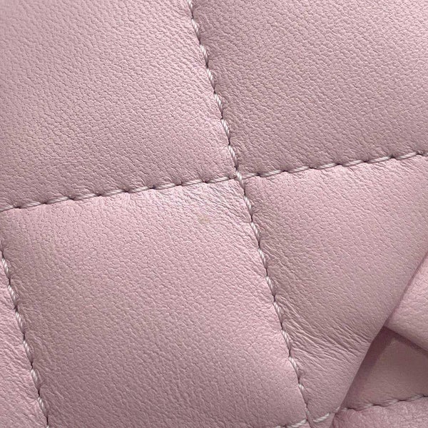 シャネル チェーンショルダーバッグ トップハンドル ミニ フラップ マトラッセ ココマーク ラムスキン AS4847 CHANEL