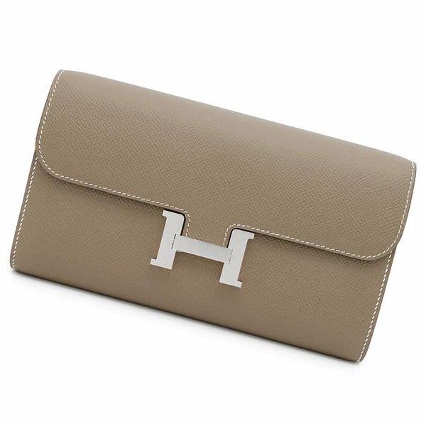 エルメス 長財布 コンスタンス トゥーゴー ロング エトゥープ/シルバー金具 エプソン W刻印 財布
