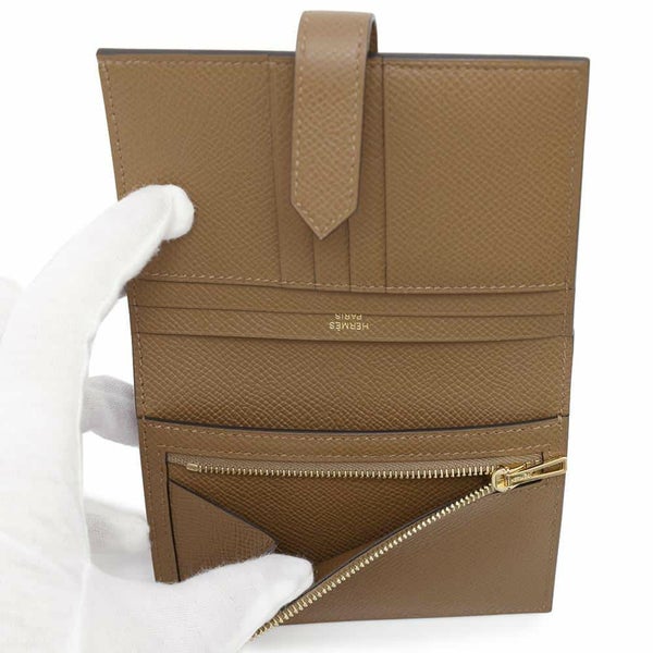 エルメス 二つ折り財布 ベアンコンパクト アルザン/ゴールド金具 エプソン W刻印 HERMES 財布