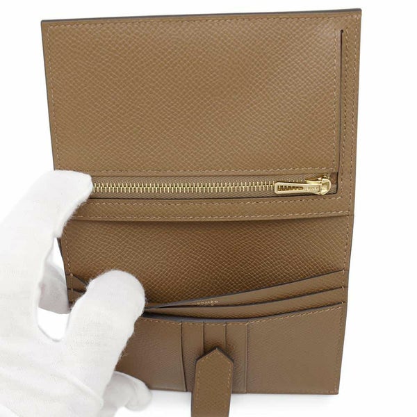 エルメス 二つ折り財布 ベアンコンパクト アルザン/ゴールド金具 エプソン W刻印 HERMES 財布