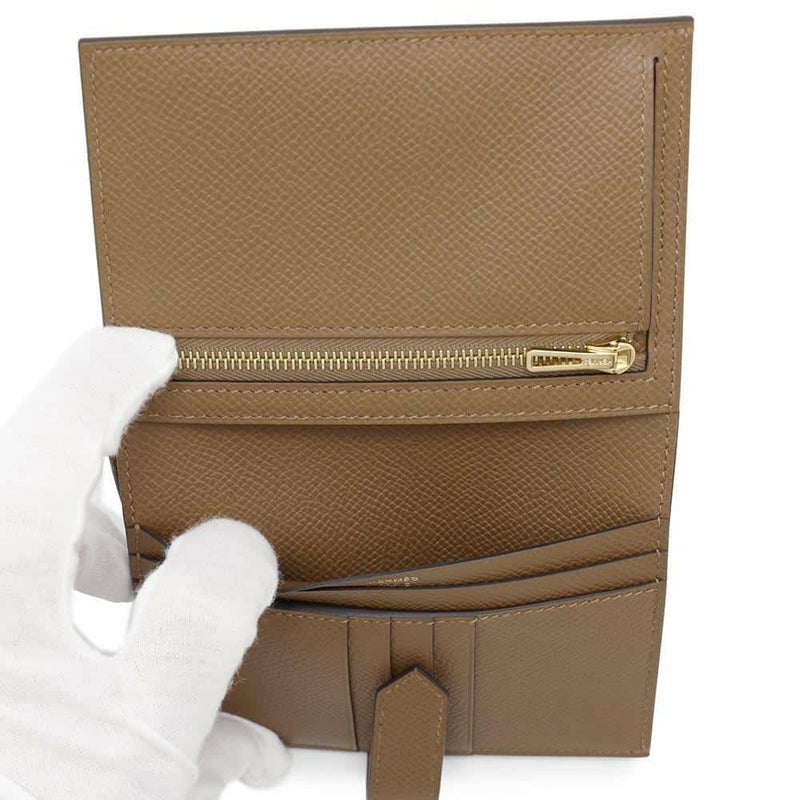 エルメス 二つ折り財布 ベアンコンパクト アルザン/ゴールド金具 エプソン W刻印 HERMES 財布
