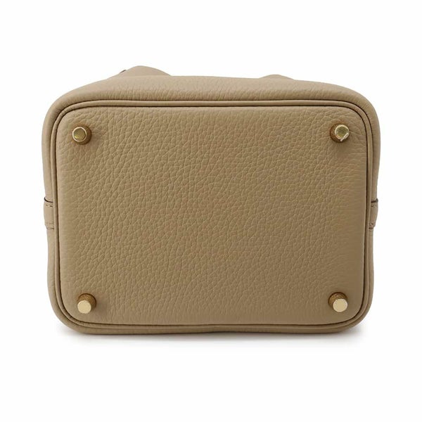 エルメス ハンドバッグ ピコタンロックPM ベージュマルファ/ゴールド金具 トリヨンクレマンス W刻印