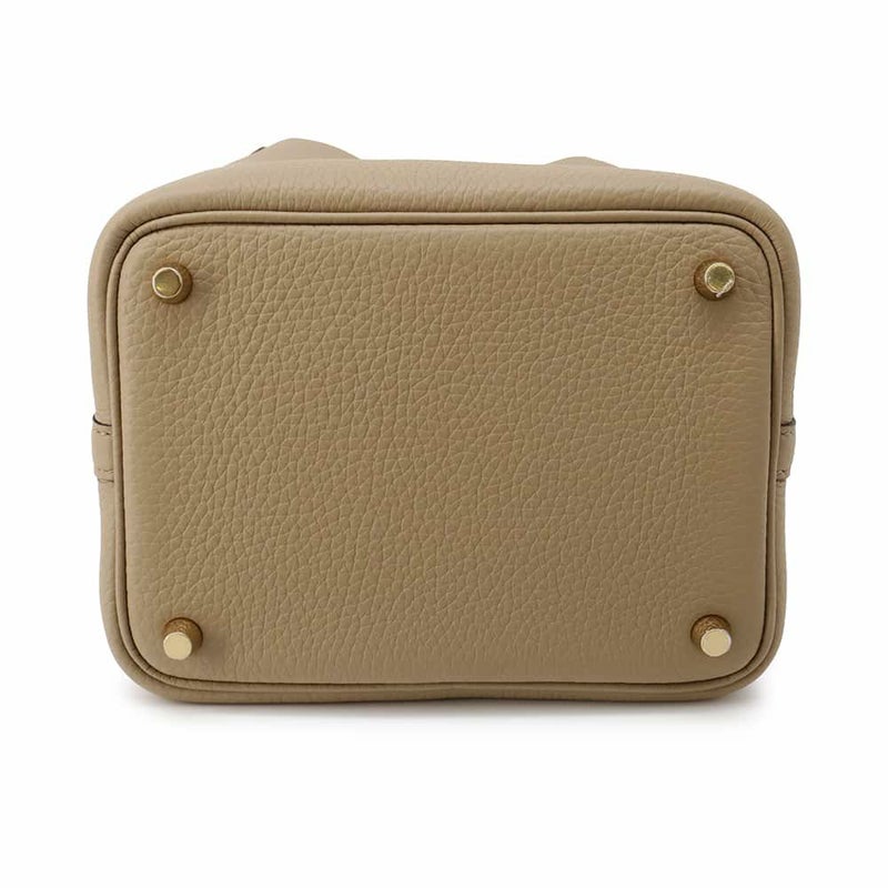 エルメス ハンドバッグ ピコタンロックPM ベージュマルファ/ゴールド金具 トリヨンクレマンス W刻印