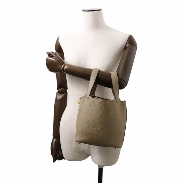 エルメス ハンドバッグ ピコタンロックPM ベージュマルファ/ゴールド金具 トリヨンクレマンス W刻印