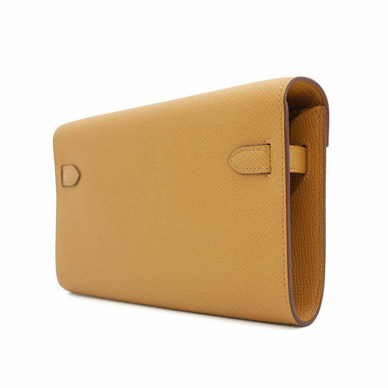 エルメス ケリーウォレット ロング トゥーゴー キャラメル/シルバー金具 エプソン W刻印 HERMES 財布