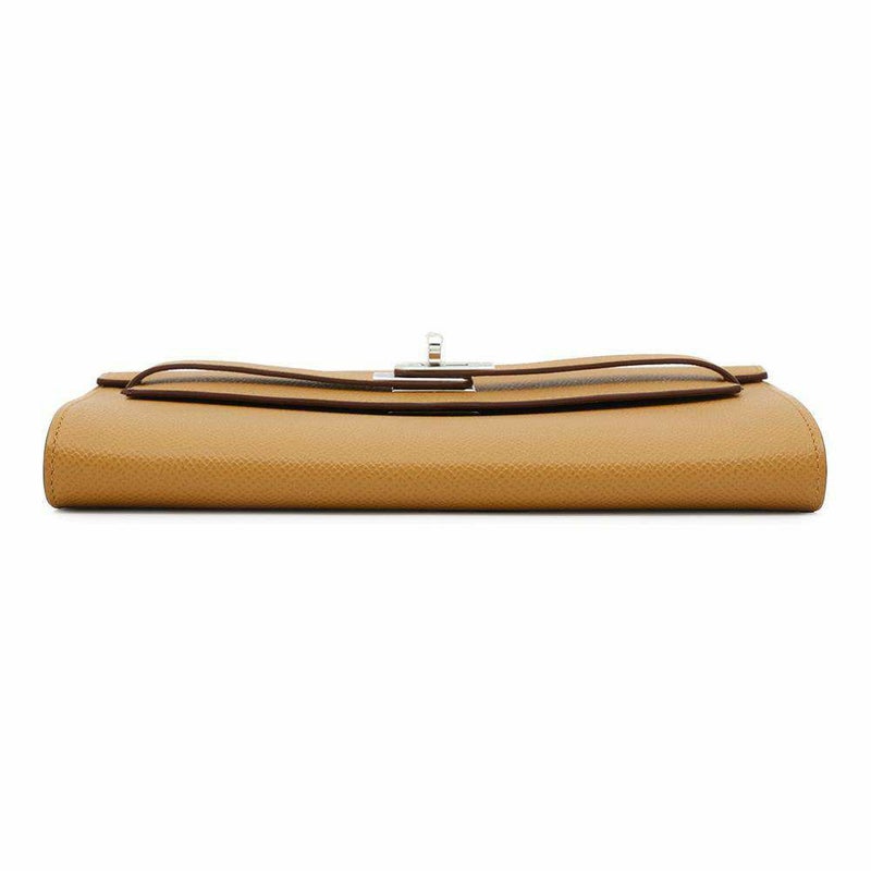 エルメス ケリーウォレット ロング トゥーゴー キャラメル/シルバー金具 エプソン W刻印 HERMES 財布