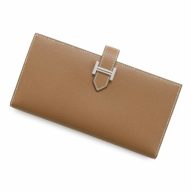 エルメス 長財布 ベアンスフレ ゴールド/シルバー金具 ヴォーマダム W刻印 HERMES 財布