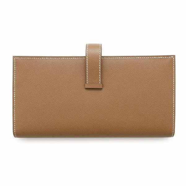 エルメス 長財布 ベアンスフレ ゴールド/シルバー金具 ヴォーマダム W刻印 HERMES 財布
