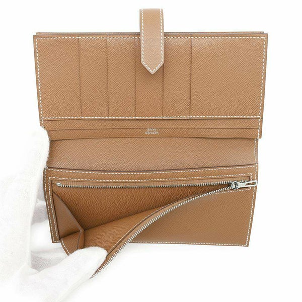 エルメス 長財布 ベアンスフレ ゴールド/シルバー金具 ヴォーマダム W刻印 HERMES 財布
