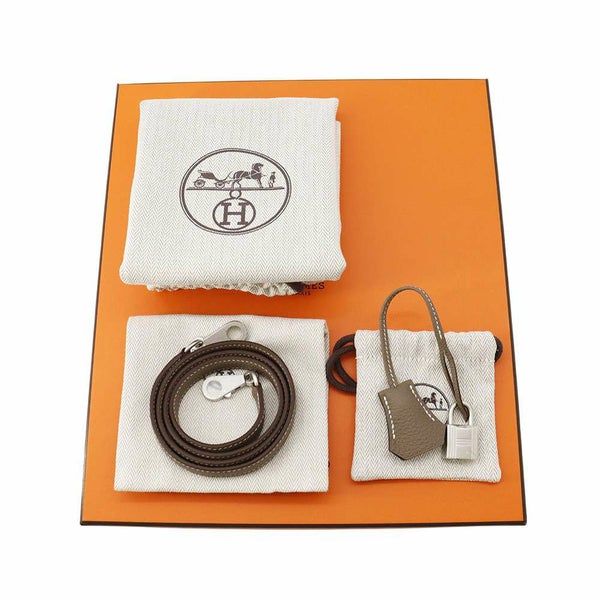 エルメス ハンドバッグ ケリー25内縫い エトゥープ/マットシルバー金具 トゴ K刻印 2wayショルダー