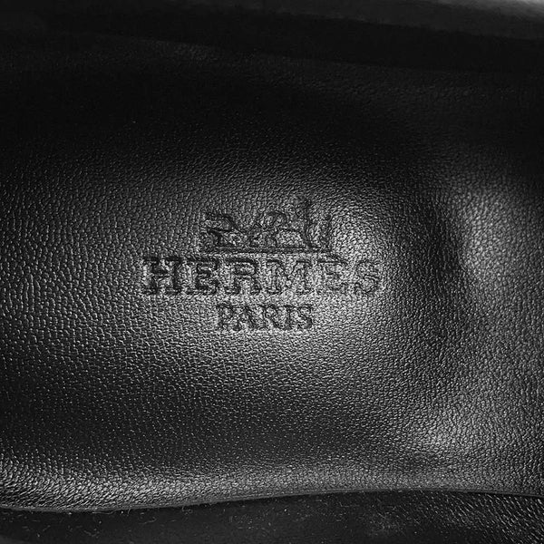 エルメス モカシン ロワイヤル レザー レディースサイズ37 HERMES 靴 黒