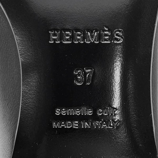 エルメス モカシン ロワイヤル レザー レディースサイズ37 HERMES 靴 黒