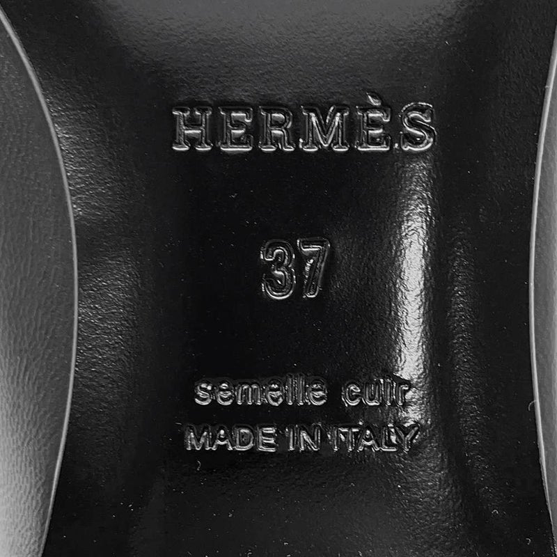 エルメス モカシン ロワイヤル レザー レディースサイズ37 HERMES 靴 黒
