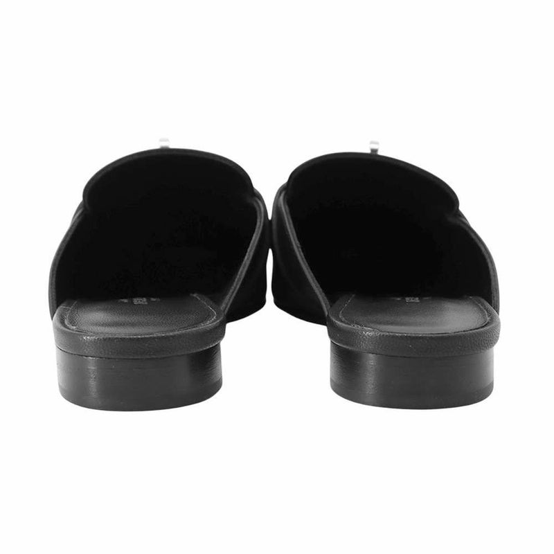 エルメス ミュール オズ OZ レザー レディースサイズ34 1/2 HERMES 靴 黒