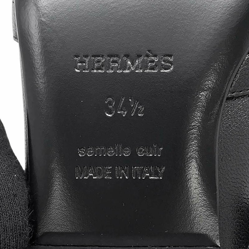 エルメス ミュール オズ OZ レザー レディースサイズ34 1/2 HERMES 靴 黒