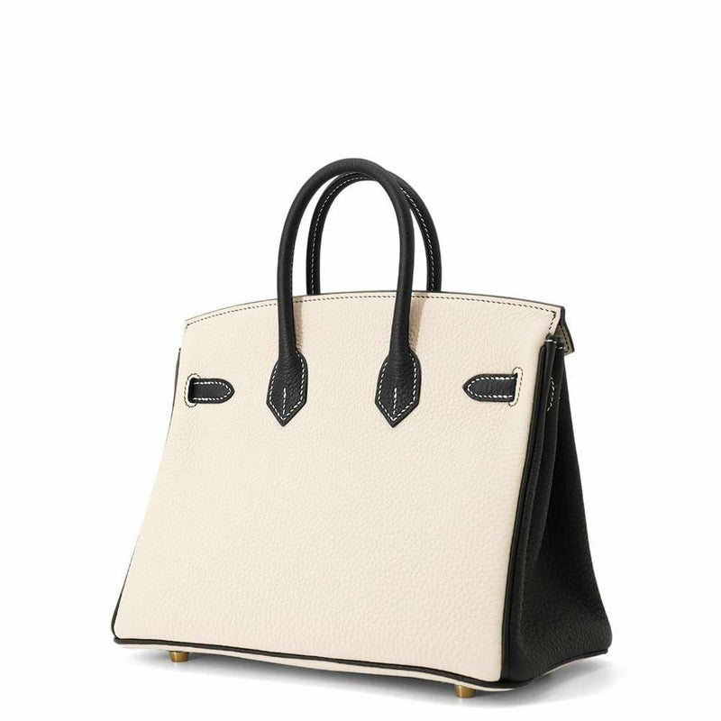 エルメス バーキン25 クレ/ブラック/マットゴールド金具 トゴ W刻印 HERMES Birkin ハンドバッグ SPO