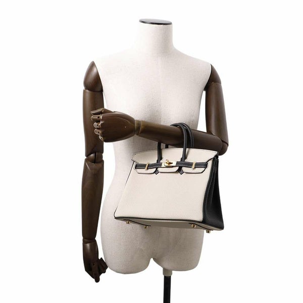 エルメス バーキン25 クレ/ブラック/マットゴールド金具 トゴ W刻印 HERMES Birkin ハンドバッグ SPO