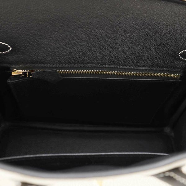 エルメス バーキン25 クレ/ブラック/マットゴールド金具 トゴ W刻印 HERMES Birkin ハンドバッグ SPO