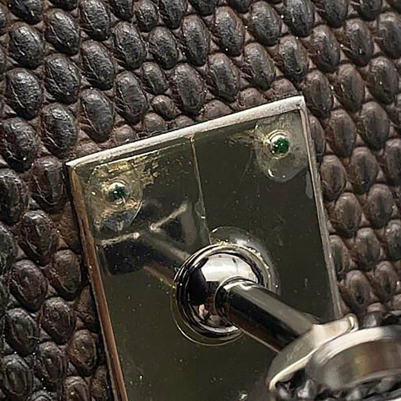 エルメス バーキン25 エベンヌ/シルバー金具 リザード □I刻印 HERMES Birkin ハンドバッグ