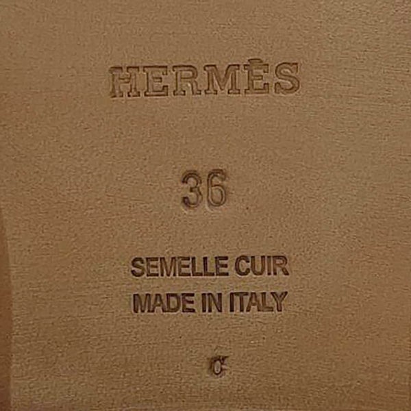 エルメス ブーツ ジャンピング レザー レディースサイズ36 HERMES ショートブーツ 黒