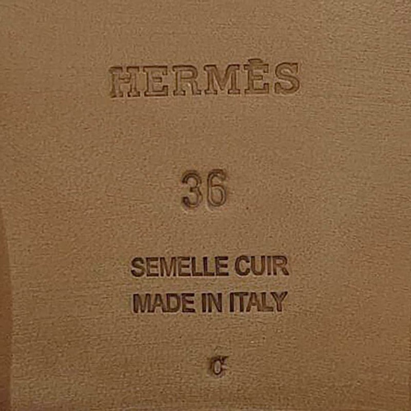 エルメス ブーツ ジャンピング レザー レディースサイズ36 HERMES ショートブーツ 黒