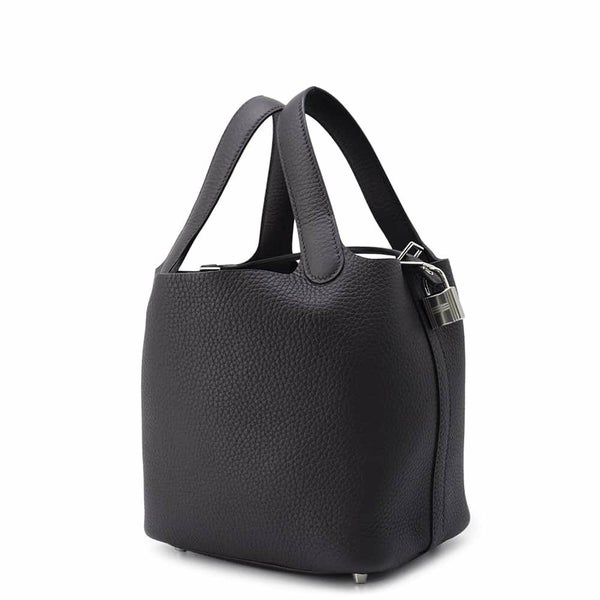 エルメス ハンドバッグ ピコタンロックPM プルノワール/シルバー金具 トリヨンクレマンス W刻印