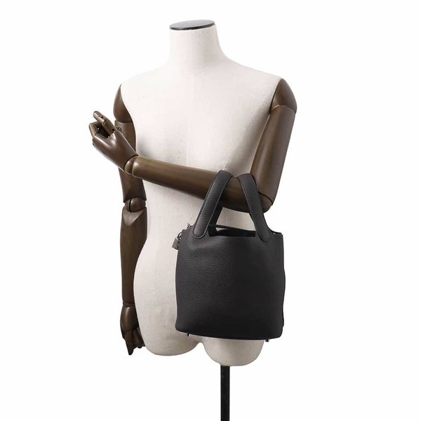 エルメス ハンドバッグ ピコタンロックPM プルノワール/シルバー金具 トリヨンクレマンス W刻印