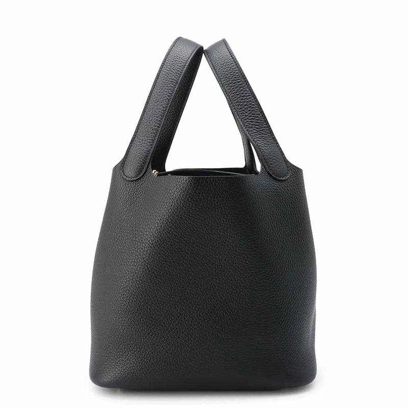 エルメス ハンドバッグ ピコタンロックMM ブラック/ゴールド金具 トリヨンクレマンス W刻印 黒