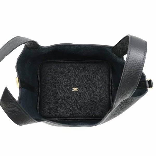 エルメス ハンドバッグ ピコタンロックMM ブラック/ゴールド金具 トリヨンクレマンス W刻印 黒