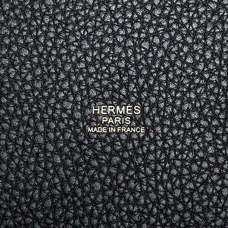 エルメス ハンドバッグ ピコタンロックMM ブラック/ゴールド金具 トリヨンクレマンス W刻印 黒