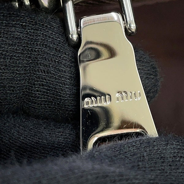 ミュウミュウ トートバッグ アイビー クロシェバッグ コットン 5BG311 Miu Miu