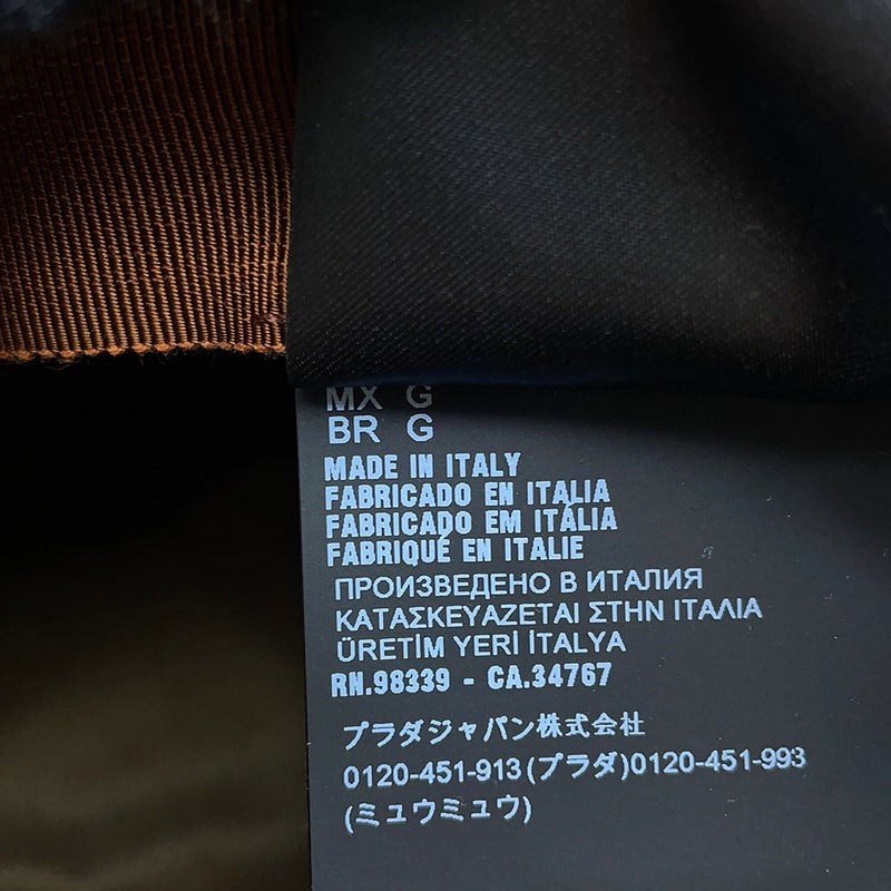 ミュウミュウ キャップ ロゴ コーデュロイ 5HC179 サイズL Miu Miu CAP