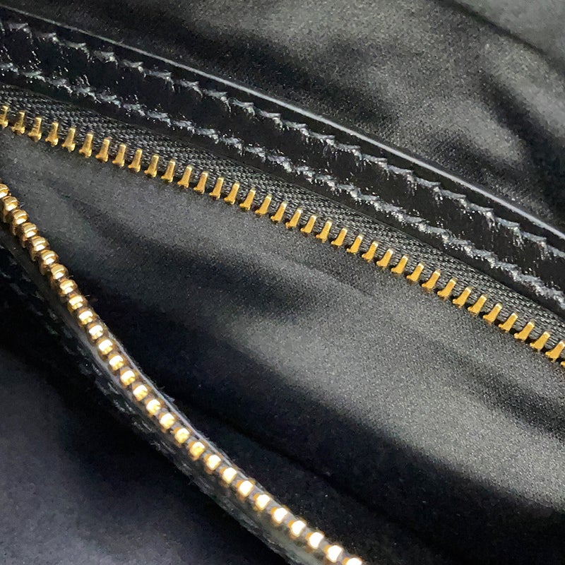 ミュウミュウ ハンドバッグ ボーリング ロゴ レザー 5BB182 Miu Miu 黒