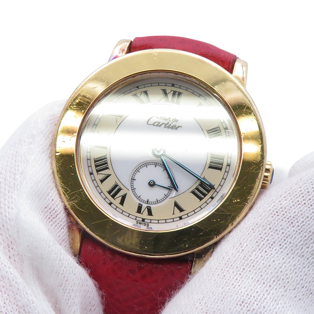 カルティエ マストドゥカルティエ ロンド W1006922 Cartier 腕時計 白文字盤 カルティエ マストドゥカルティエ ロンド W1006922 Cartier 腕時計 白