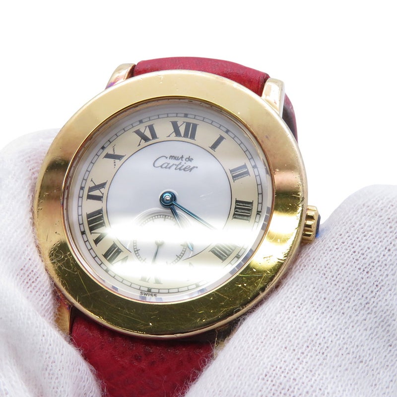 カルティエ マストドゥカルティエ ロンド W1006922 Cartier 腕時計 白文字盤