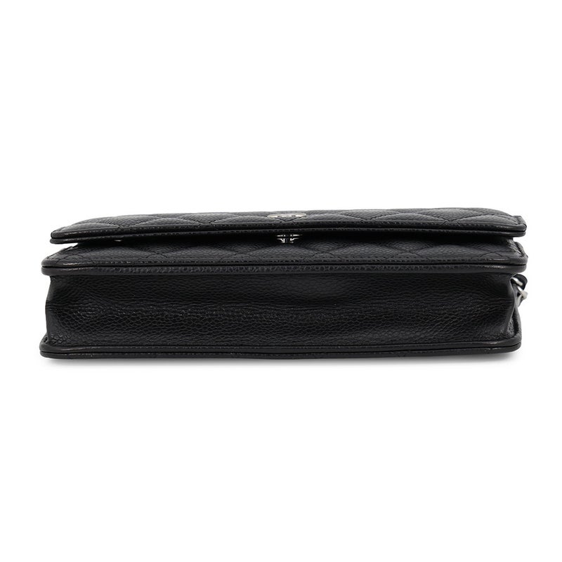 シャネル チェーンウォレット クラシック マトラッセ ココマーク キャビアスキン AP0250 CHANEL 財布 黒