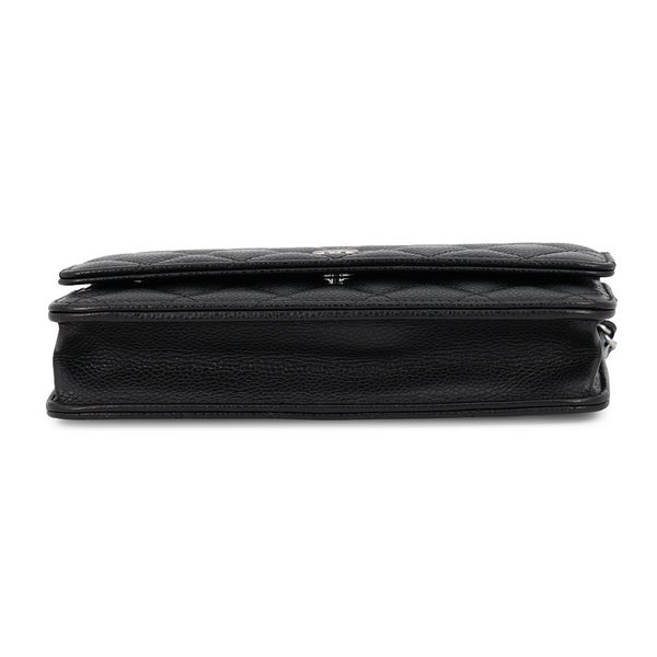 シャネル チェーンウォレット クラシック マトラッセ ココマーク キャビアスキン AP0250 CHANEL 財布 黒