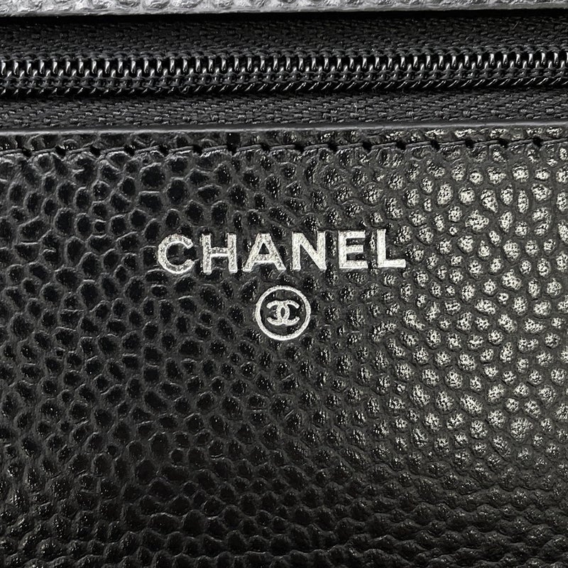 シャネル チェーンウォレット クラシック マトラッセ ココマーク キャビアスキン AP0250 CHANEL 財布 黒
