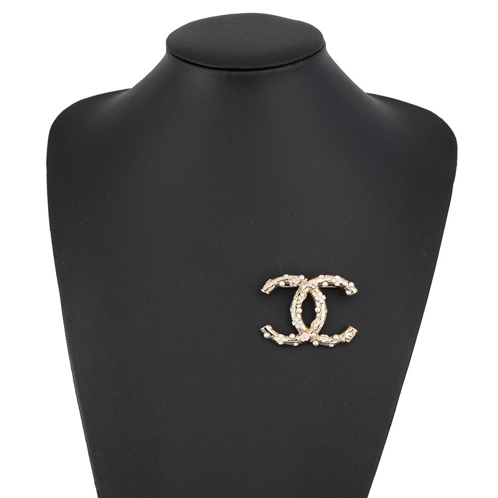 シャネル ブローチ ココマーク フラワー メタル B22 S CHANEL