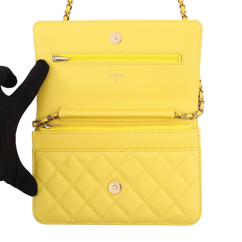 シャネル チェーンウォレット クラシック マトラッセ ココマーク キャビアスキン AP0250 CHANEL 財布
