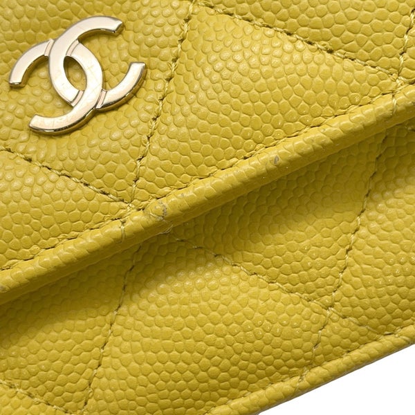 シャネル チェーンウォレット クラシック マトラッセ ココマーク キャビアスキン AP0250 CHANEL 財布