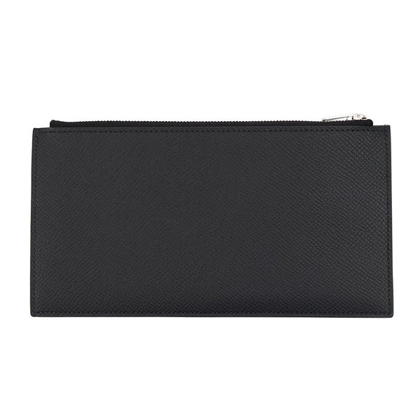 エルメス 二つ折り長財布 プリプラ ロング ブラック/シルバー金具 エプソン G刻印 HERMES 黒
