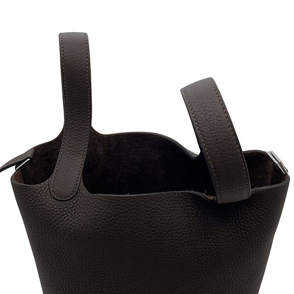 エルメス ハンドバッグ ピコタンロックPM ベブラン/シルバー金具 トリヨンクレマンス K刻印 HERMES トートバッグ バイブラン