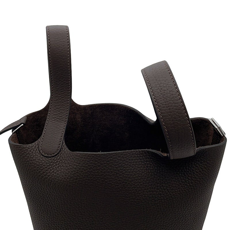 エルメス ハンドバッグ ピコタンロックPM ベブラン/シルバー金具 トリヨンクレマンス K刻印 HERMES トートバッグ バイブラン