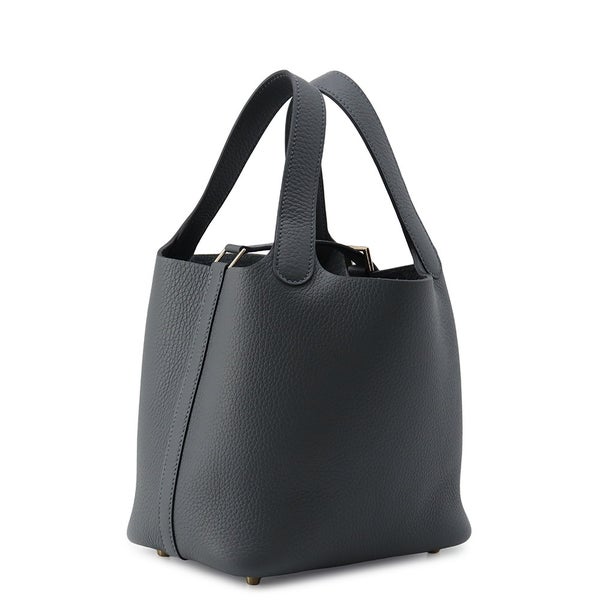 エルメス ハンドバッグ ピコタンロックPM グリミスティ/シャンパンゴールド金具 トリヨンクレマンス G刻印 HERMES トートバッグ