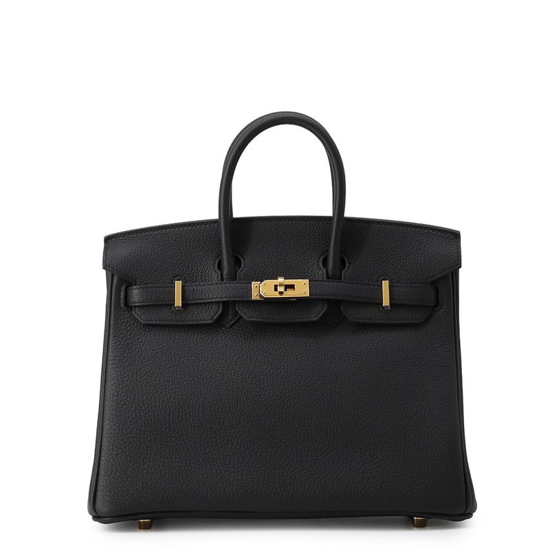エルメス バーキン25 ブラック/ゴールド金具 トゴ G刻印 HERMES Birkin ハンドバッグ 黒