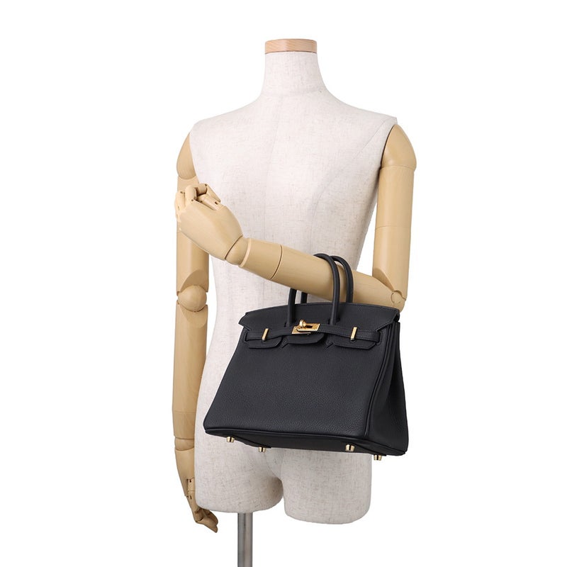 エルメス バーキン25 ブラック/ゴールド金具 トゴ G刻印 HERMES Birkin ハンドバッグ 黒