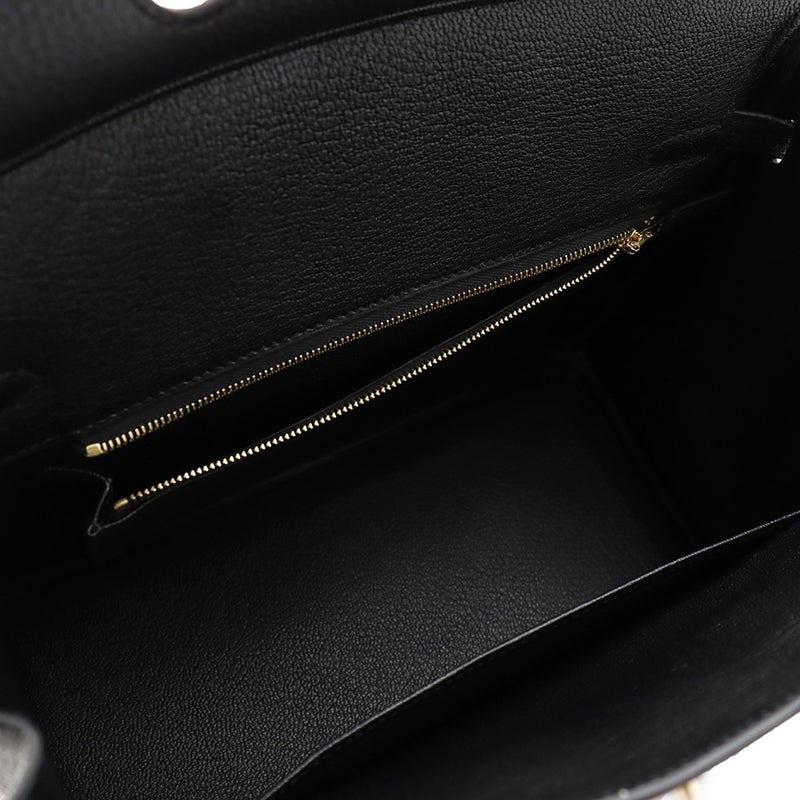 エルメス バーキン25 ブラック/ゴールド金具 トゴ G刻印 HERMES Birkin ハンドバッグ 黒