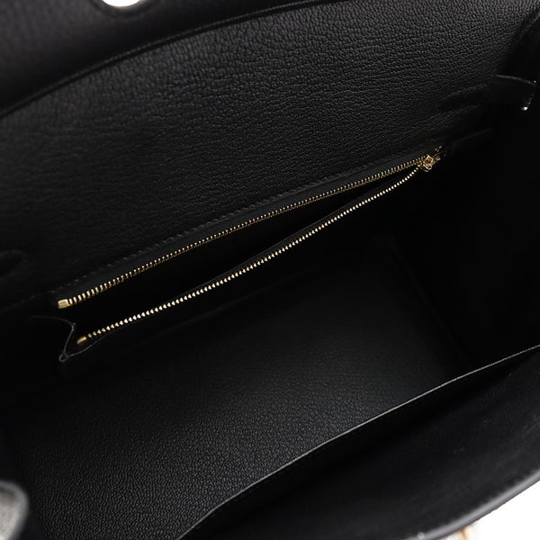 エルメス バーキン25 ブラック/ゴールド金具 トゴ G刻印 HERMES Birkin ハンドバッグ 黒